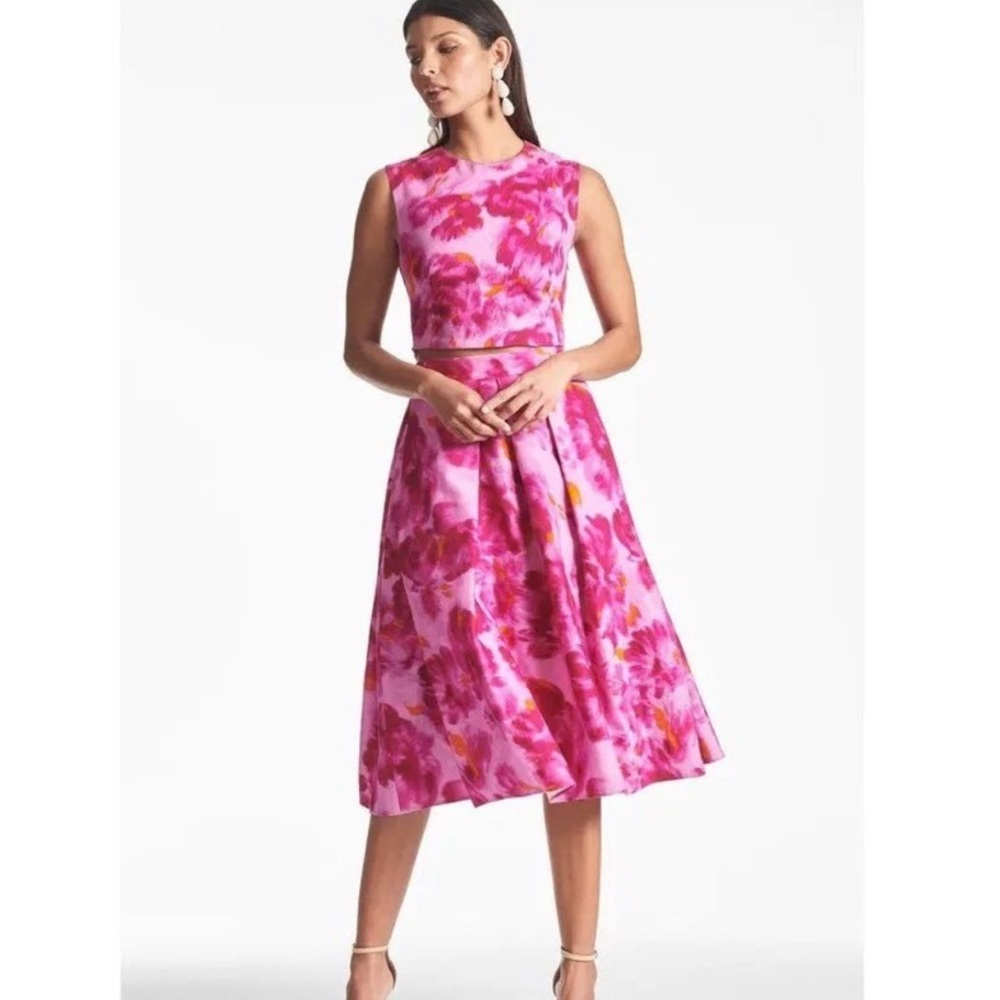 Floral Pink Sleeveless Dress